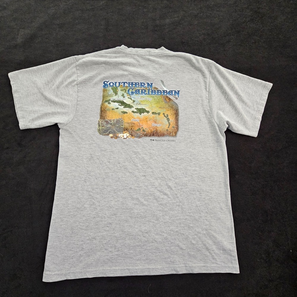 Southern Caribbean Princess Cruises Gray Short Sleeve T-Shirt Men's L